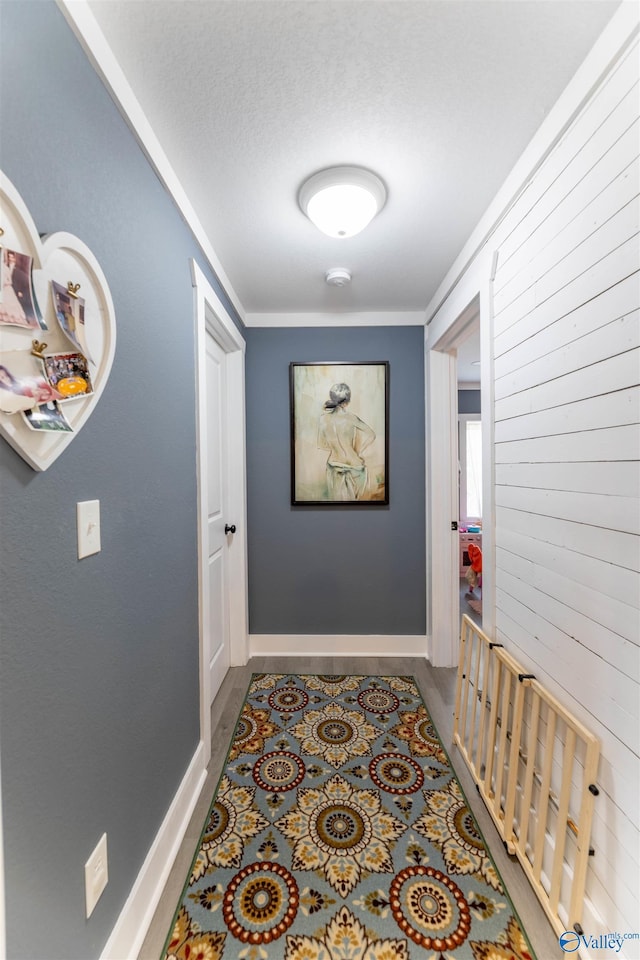corridor with ornamental molding