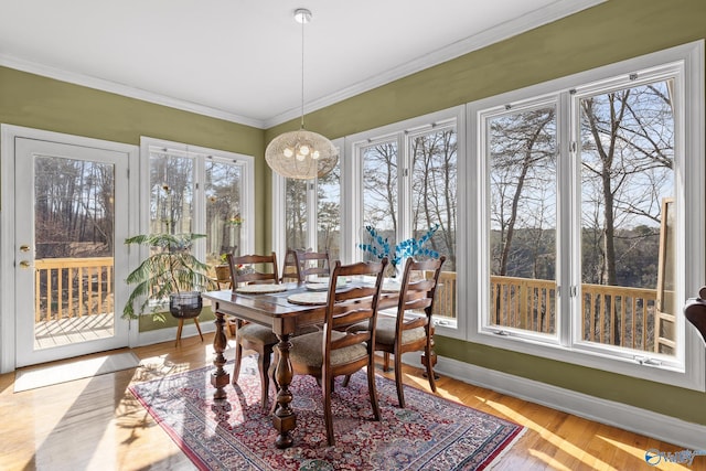 view of sunroom