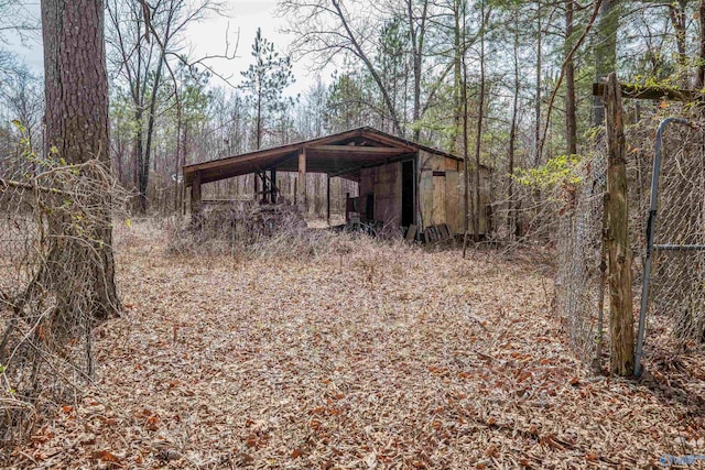 view of outdoor structure