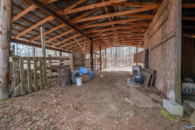 misc room with vaulted ceiling