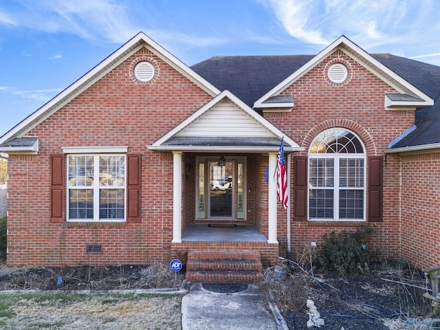 view of front of property with a porch