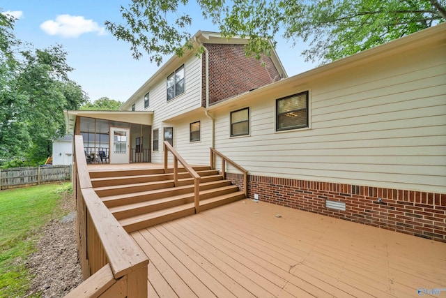 2010 Burlington Dr SE, Huntsville, AL 35803 - deck with a sunroom