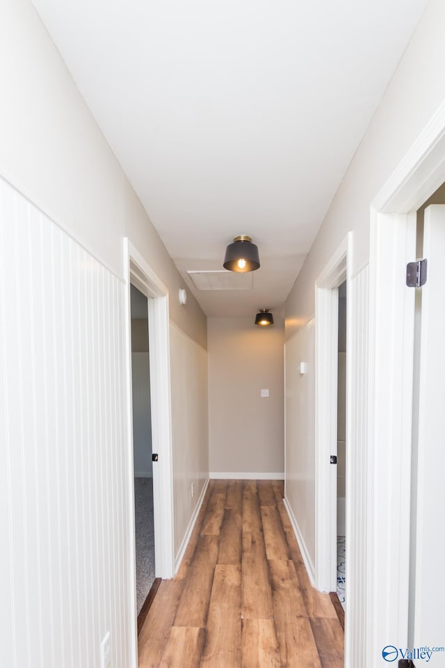 hall featuring hardwood / wood-style flooring