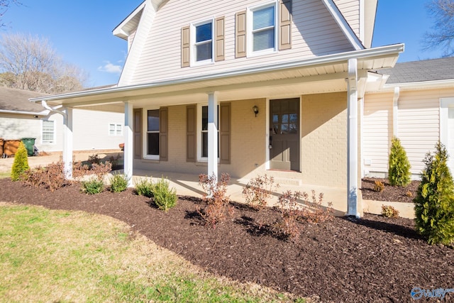view of front of house with covered porch