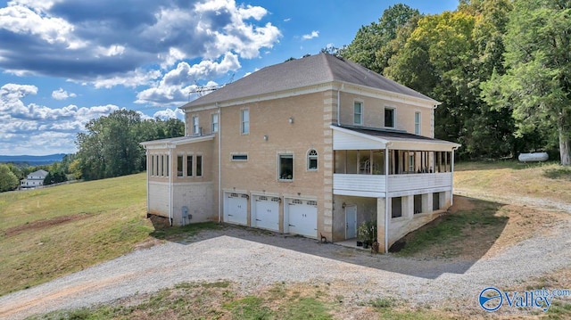 view of property exterior featuring a garage