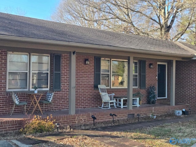 exterior space with covered porch