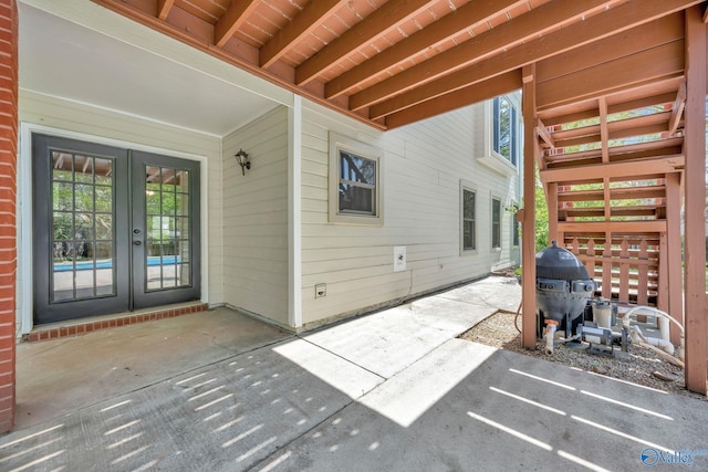 view of patio with french doors