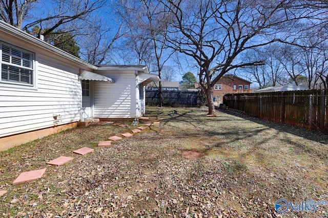 view of yard with fence private yard