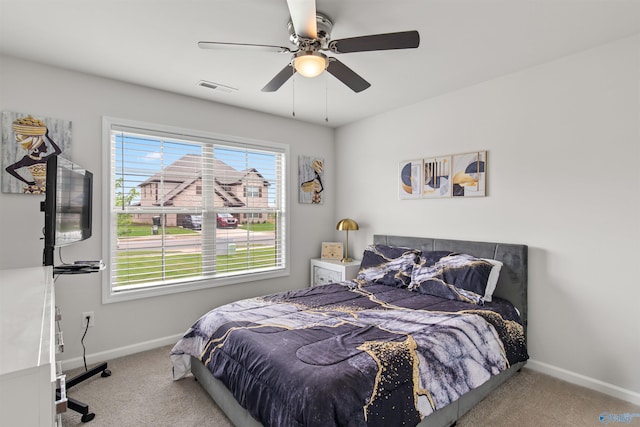 114 Coco Cir, Hazel Green, AL 35750 - bedroom featuring carpet, baseboards, and a ceiling fan
