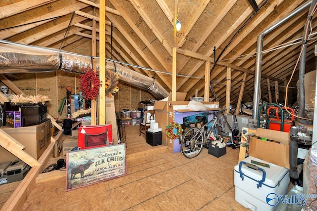 view of attic