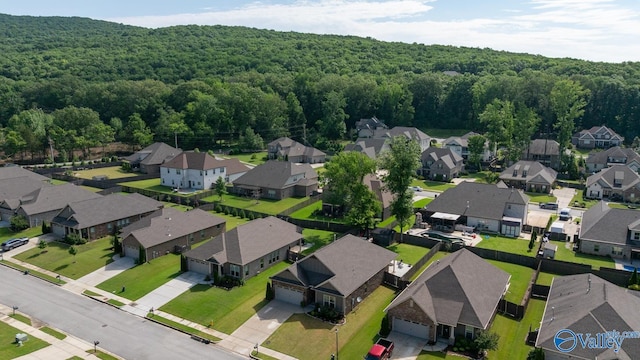 3015 Peevey Creek Ln, Owens Cross Roads, AL 35763 - aerial perspective of suburban area featuring a forest