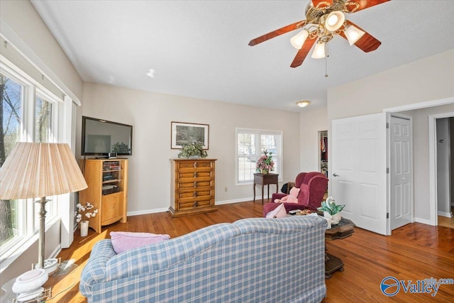 living room featuring light hardwood / wood-style floors