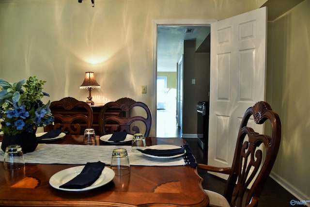 view of dining room