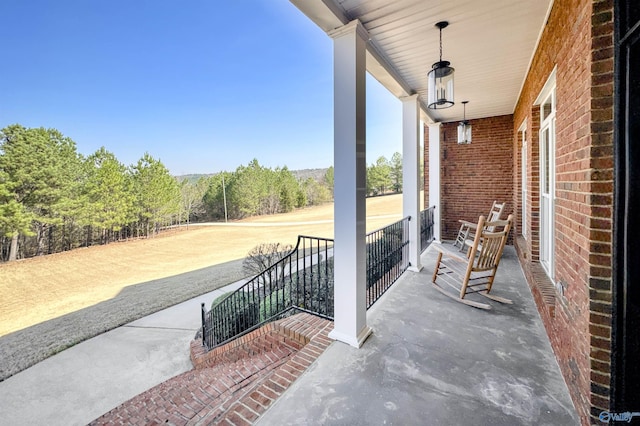 view of patio / terrace with covered porch