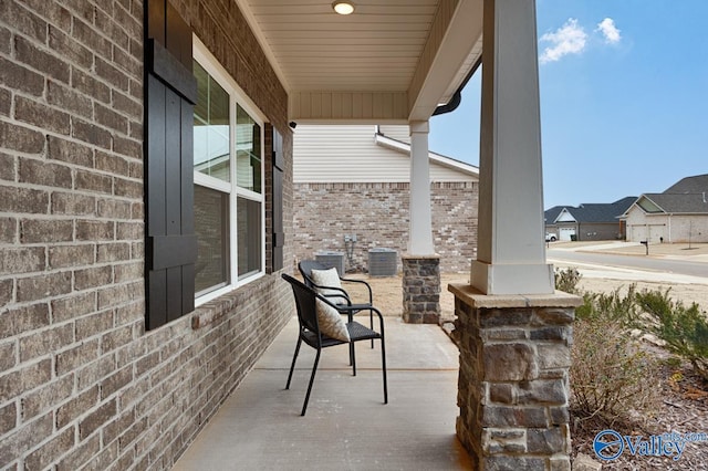 view of patio with covered porch