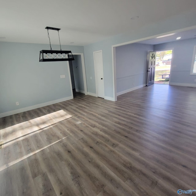 interior space featuring dark hardwood / wood-style floors