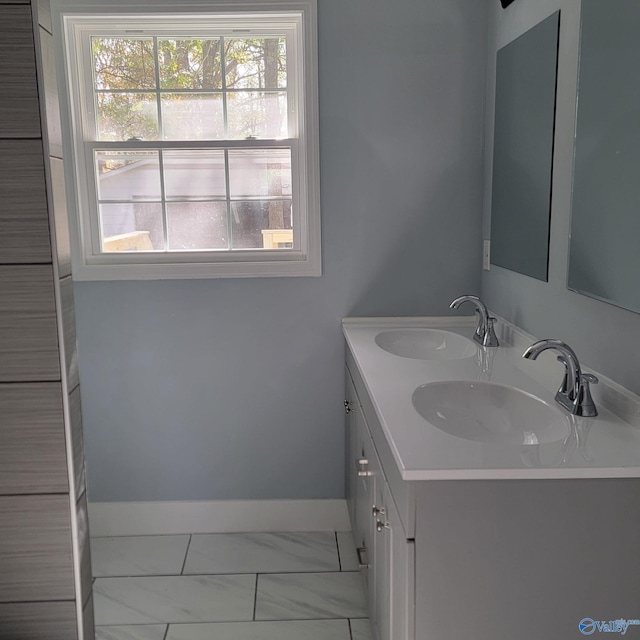 bathroom with vanity