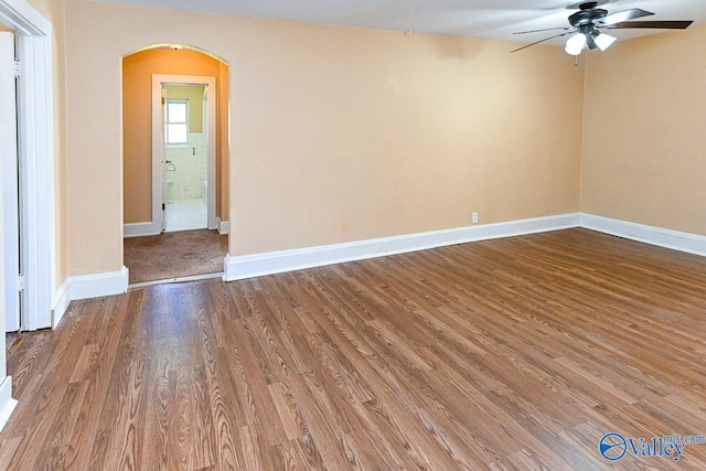 148 Maple Blvd, Gurley, AL 35748 - spare room with wood-type flooring and ceiling fan
