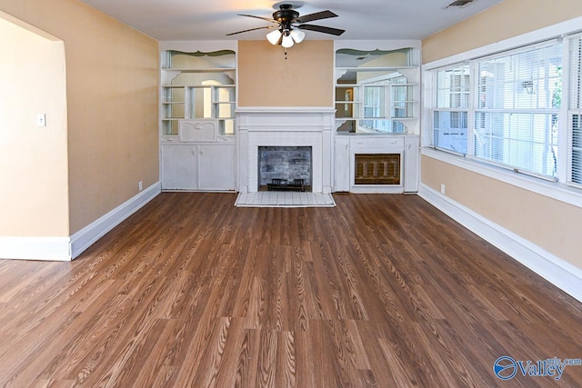 148 Maple Blvd, Gurley, AL 35748 - unfurnished living room with hardwood / wood-style flooring and ceiling fan