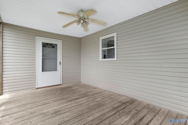 431 County Road 449, Town Creek, AL 35672 - wooden deck featuring a ceiling fan
