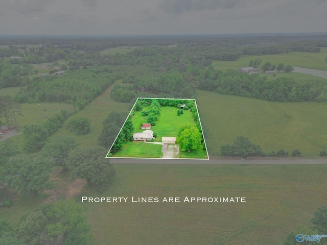 431 County Road 449, Town Creek, AL 35672 - view of rural area featuring property parcel outlined