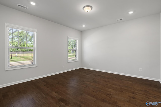 1603 Calistoga Cir, Huntsville, AL 35811 - spare room featuring dark wood finished floors, baseboards, and recessed lighting