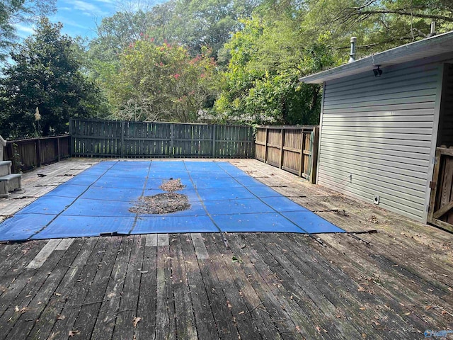 view of pool with a deck