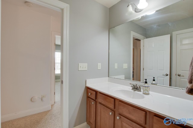 bathroom featuring vanity