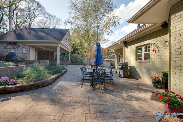 view of patio / terrace featuring grilling area