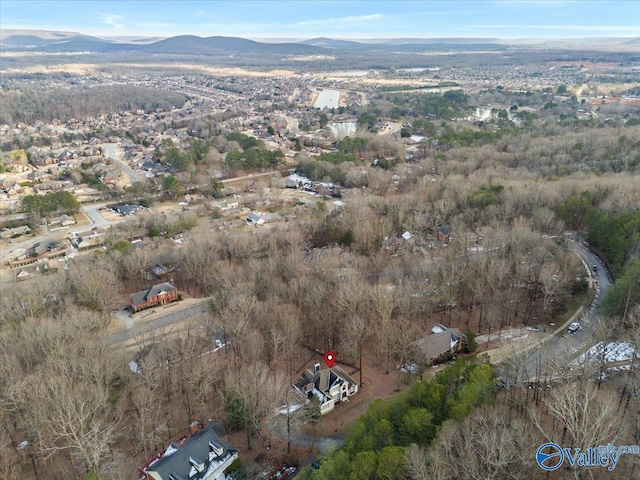 bird's eye view featuring a mountain view