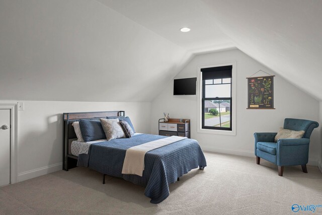 24673 Beacon Cir, Athens, AL 35613 - bedroom with carpet floors, lofted ceiling, and baseboards