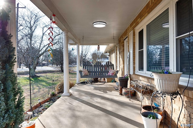 view of patio / terrace featuring covered porch