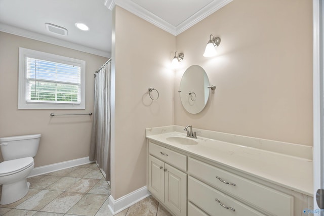 368 Halston Rd, Arab, AL 35016 - full bathroom with vanity, crown molding, and a shower with curtain