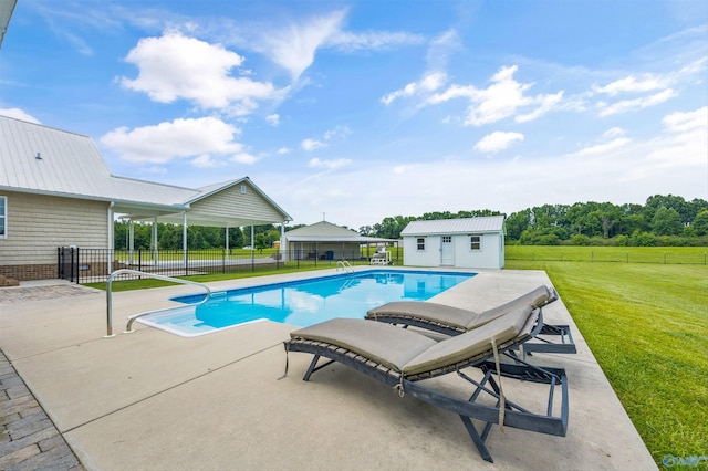 368 Halston Rd, Arab, AL 35016 - view of pool with a patio area and an outbuilding