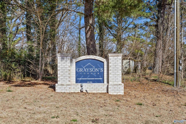 view of community sign