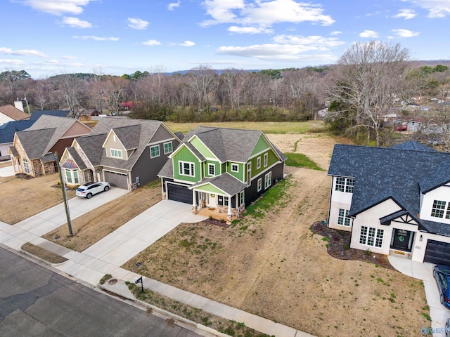 drone / aerial view featuring a residential view