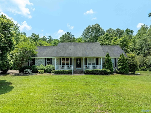 207 Sharp Dr, Gadsden, AL 35903 - view of front facade with covered porch and a front yard