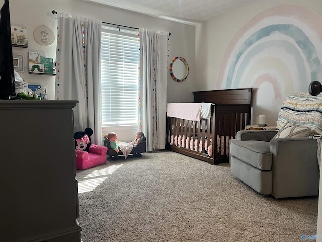 bedroom with carpet floors