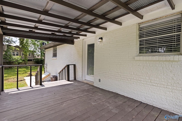 deck with fence