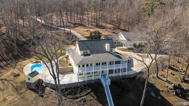 1204 Sibert Dr, Glencoe, AL 35905 - view from above of property with a pool