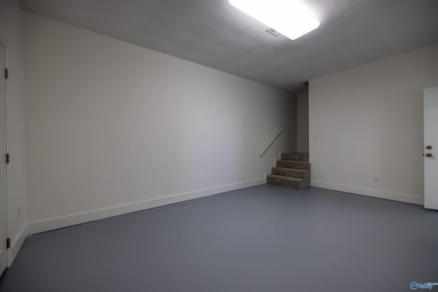 1204 Sibert Dr, Glencoe, AL 35905 - basement featuring stairs and baseboards