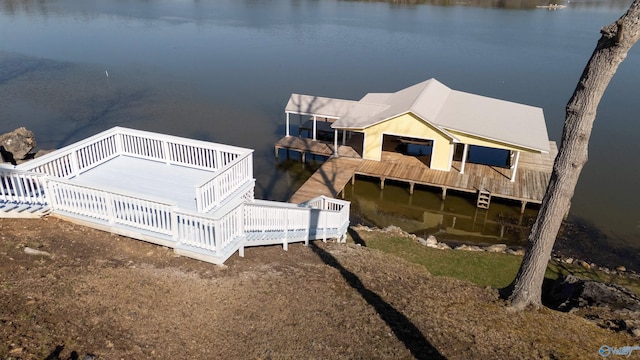 1204 Sibert Dr, Glencoe, AL 35905 - dock area featuring a deck with water view