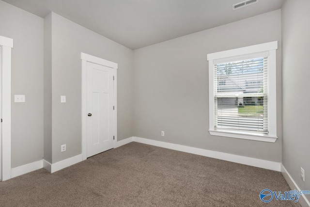 view of carpeted empty room