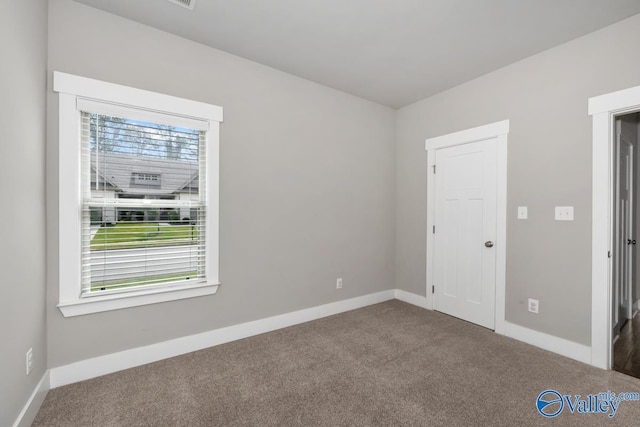 view of carpeted empty room