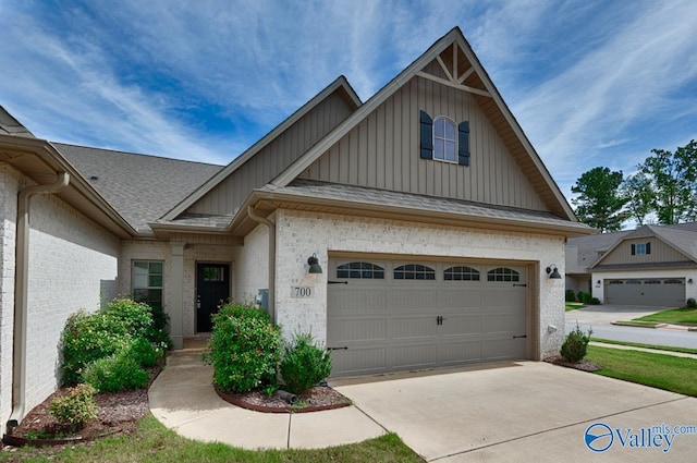 craftsman-style house with a garage