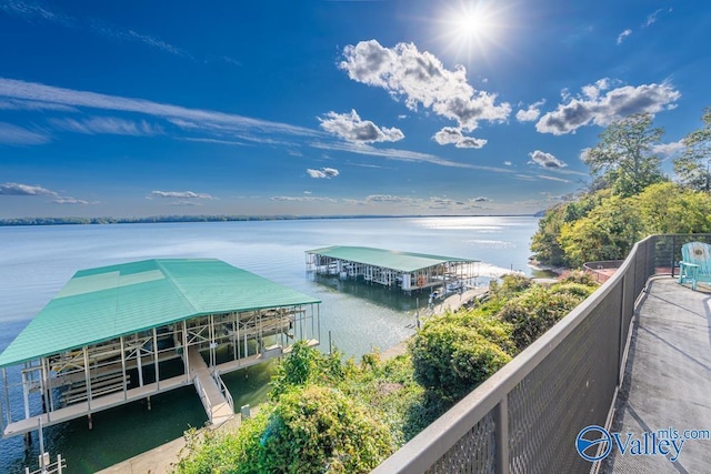 5590 Bay Hill Dr Unit 303, Athens, AL 35611 - water view with boat lift and a boat dock