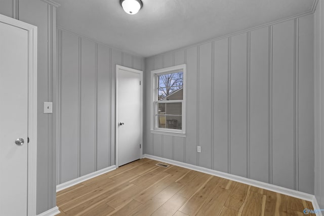 unfurnished bedroom featuring light hardwood / wood-style flooring