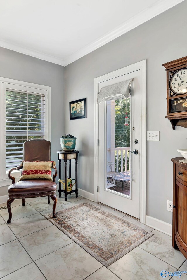 178 Ridgewood Cir, Cherokee Ridge, AL 35175 - foyer entrance with plenty of natural light, crown molding, and baseboards