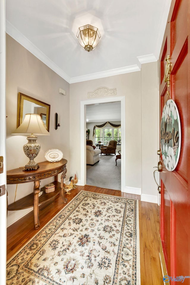 178 Ridgewood Cir, Cherokee Ridge, AL 35175 - entrance foyer with ornamental molding, wood finished floors, and baseboards