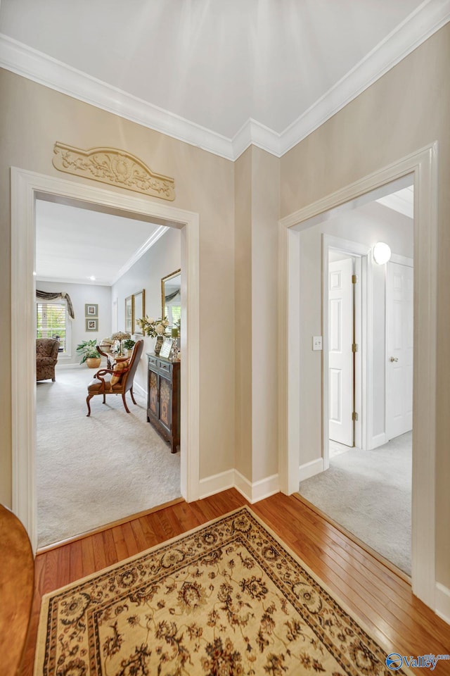 178 Ridgewood Cir, Cherokee Ridge, AL 35175 - foyer entrance featuring wood-type flooring, crown molding, and baseboards